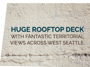 Huge Rooftop Deck | The Livingstone Apartments | 1 & 2 Bedroom Apartments in West Seattle | Seattle, WA 98106
