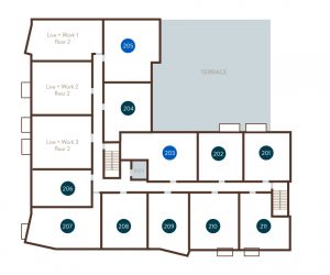 Floor 2 Site Plan | The Livingstone Apartments | 1 & 2 Bedroom Apartments in West Seattle | Seattle, WA 98106